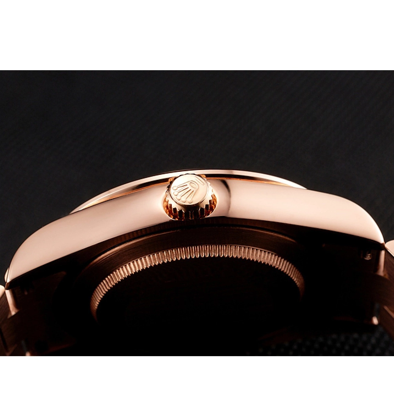Rolex aaa copy Swiss Bracelet Rose 1454102 Rolex Diamonds Black Dial And Day-Date Rubies Gold 0627